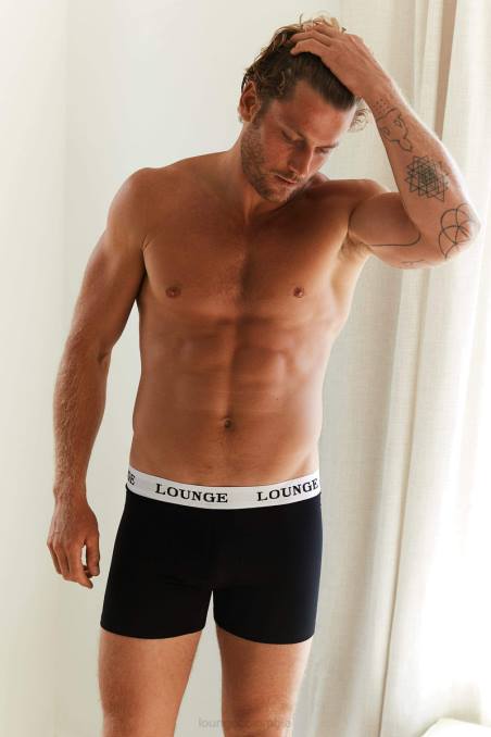 paquete de tres boxers hombres negro Lounge ropa interior R88Z442