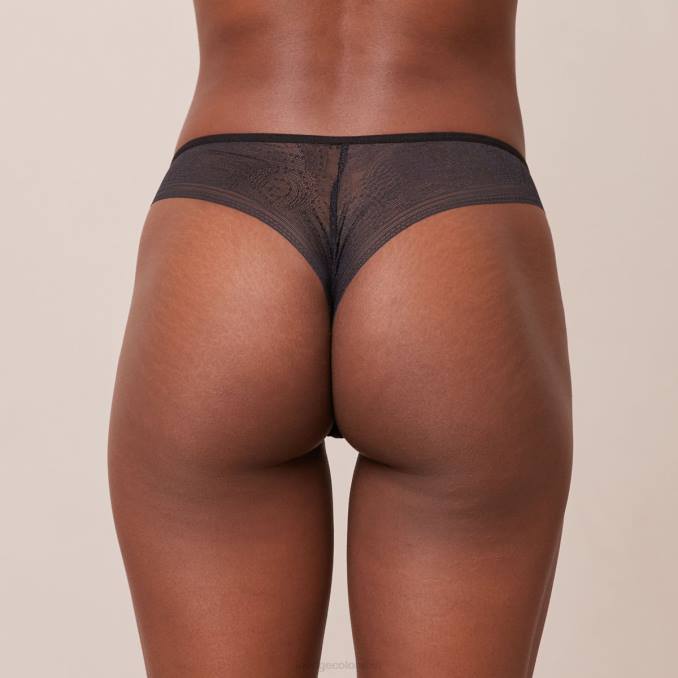 braguitas atrevidas de encaje sin costuras mujer negro Lounge ropa interior R88Z760