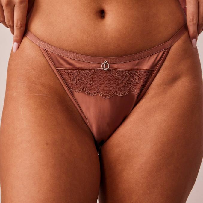 calzoncillos de satén suave mujer moca Lounge ropa interior R88Z489
