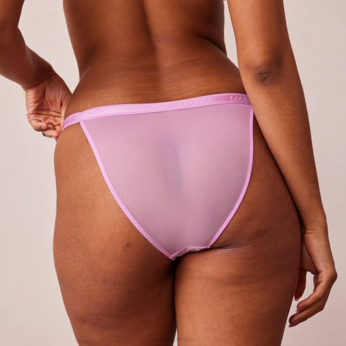 calzoncillos triangulares de canalé con estampado floral mujer rosa lavanda Lounge ropa interior R88Z575