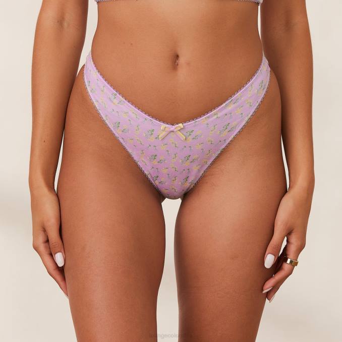 dulce tanga mujer flores lilas Lounge ropa interior R88Z444