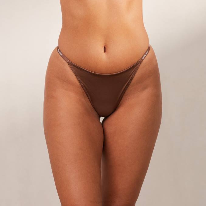 tanga de lujo mujer castaña Lounge ropa interior R88Z240