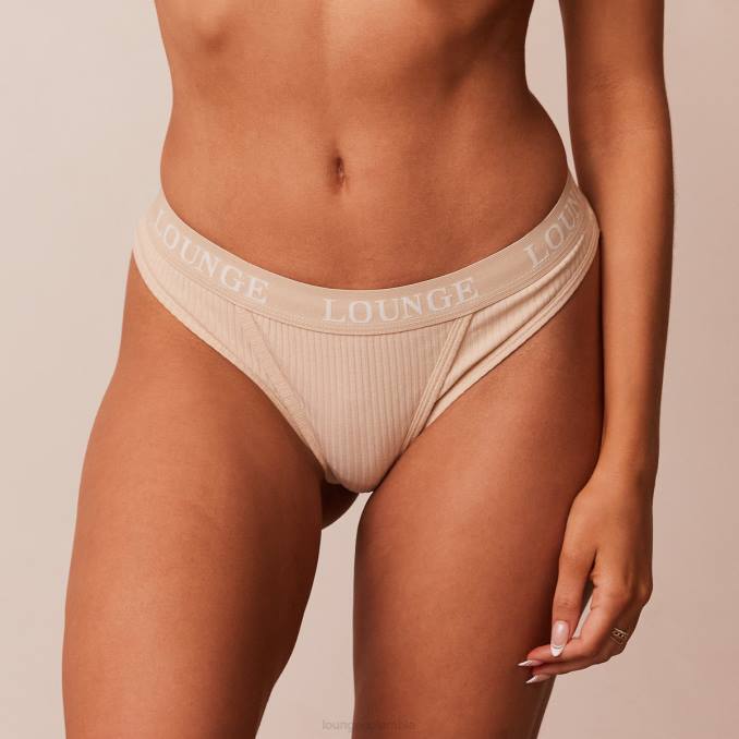 tanga acanalado ultra confort mujer latté Lounge ropa interior R88Z740