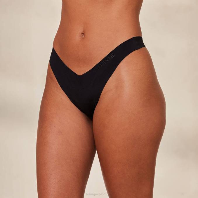 tanga invisible sin costuras x2 mujer negro Lounge ropa interior R88Z719