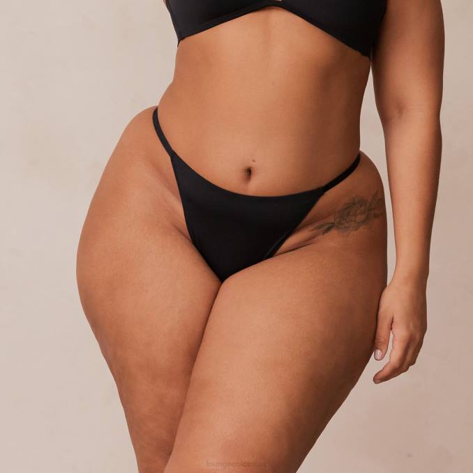 tanga ligera mujer negro Lounge ropa interior R88Z753
