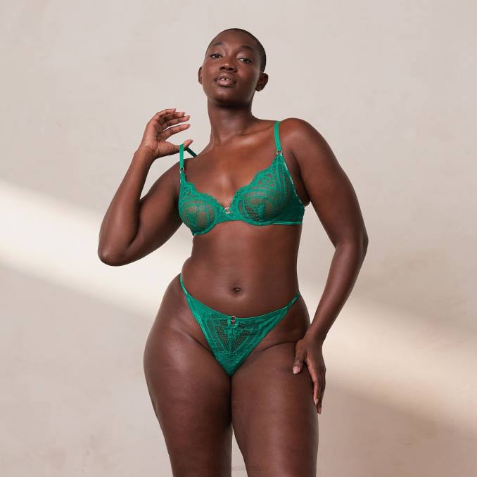 Charmed Balconette conjunto de sujetador y tanga/braguitas mujer Esmeralda Lounge ropa interior R88Z15