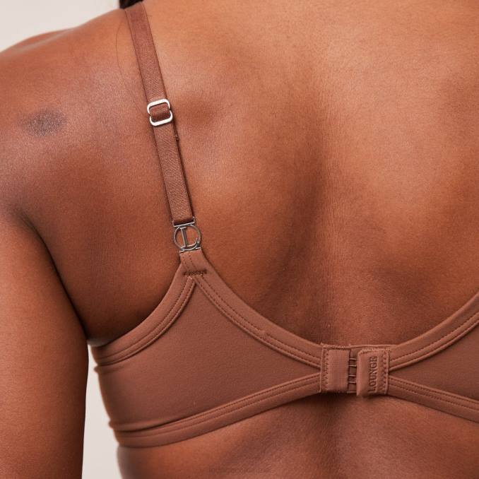 Conjunto de sujetador push-up esculpido y tanga/braguitas mujer castaña Lounge ropa interior R88Z96