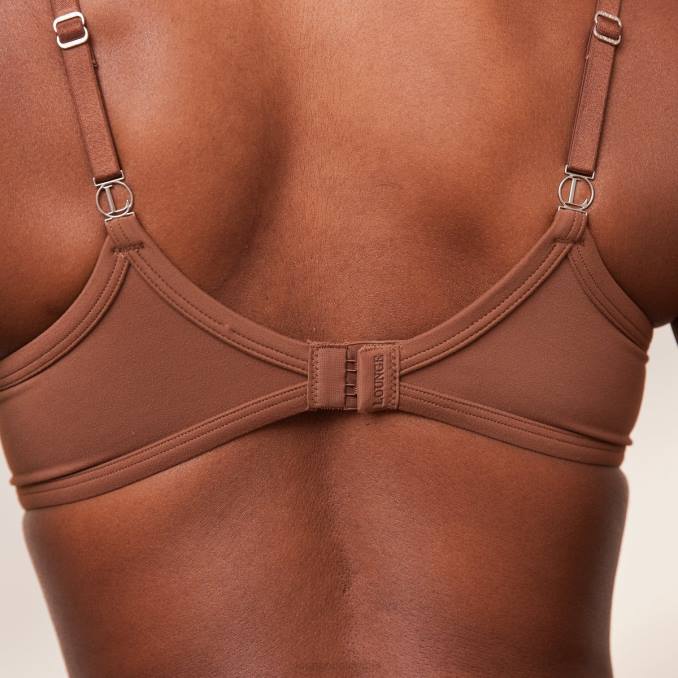 Conjunto de sujetador push-up esculpido y tanga/braguitas mujer castaña Lounge ropa interior R88Z96