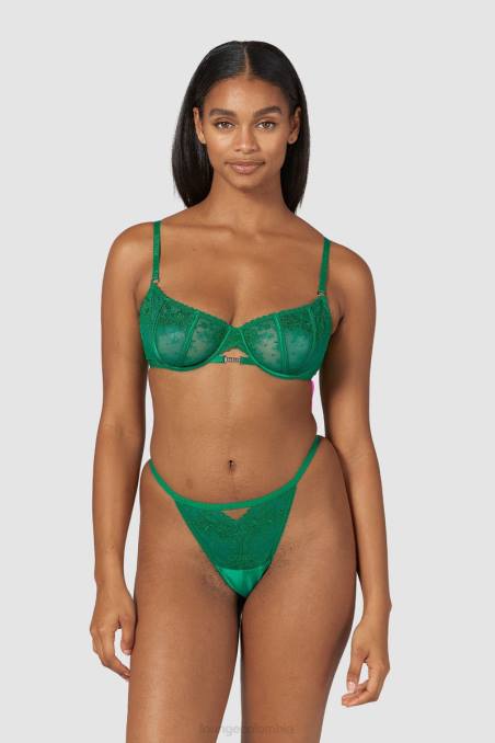 Conjunto de sujetador y tanga/bragas Flirt Balconette mujer Esmeralda Lounge ropa interior R88Z160