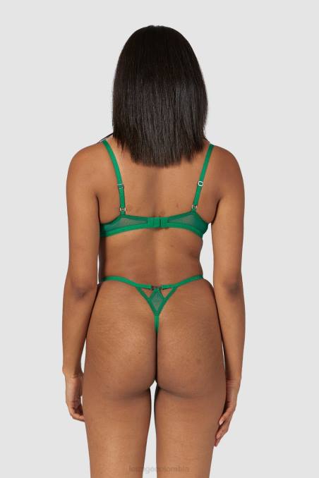 Conjunto de sujetador y tanga/bragas Flirt Balconette mujer Esmeralda Lounge ropa interior R88Z160
