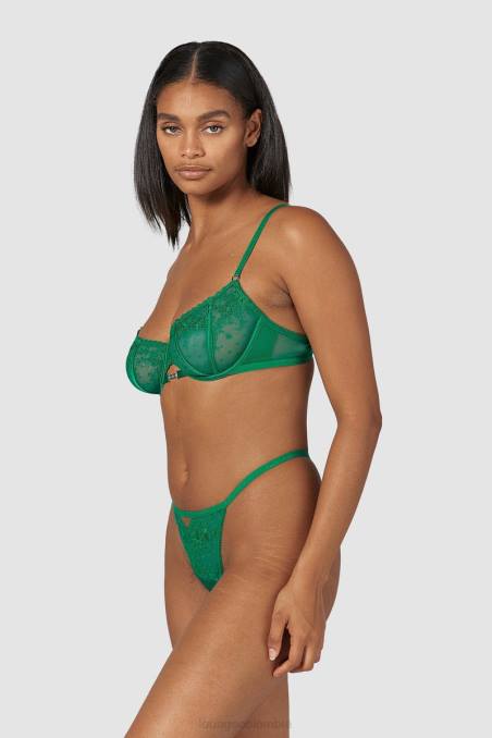 Conjunto de sujetador y tanga/bragas Flirt Balconette mujer Esmeralda Lounge ropa interior R88Z160