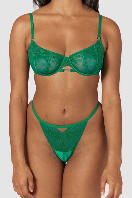 Conjunto de sujetador y tanga/bragas Flirt Balconette mujer Esmeralda Lounge ropa interior R88Z160