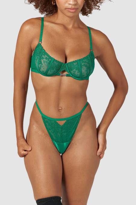 Conjunto de sujetador y tanga/bragas Flirt Balconette mujer Esmeralda Lounge ropa interior R88Z160