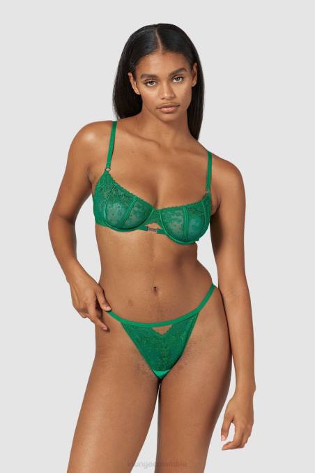 Conjunto de sujetador y tanga/bragas Flirt Balconette mujer Esmeralda Lounge ropa interior R88Z160