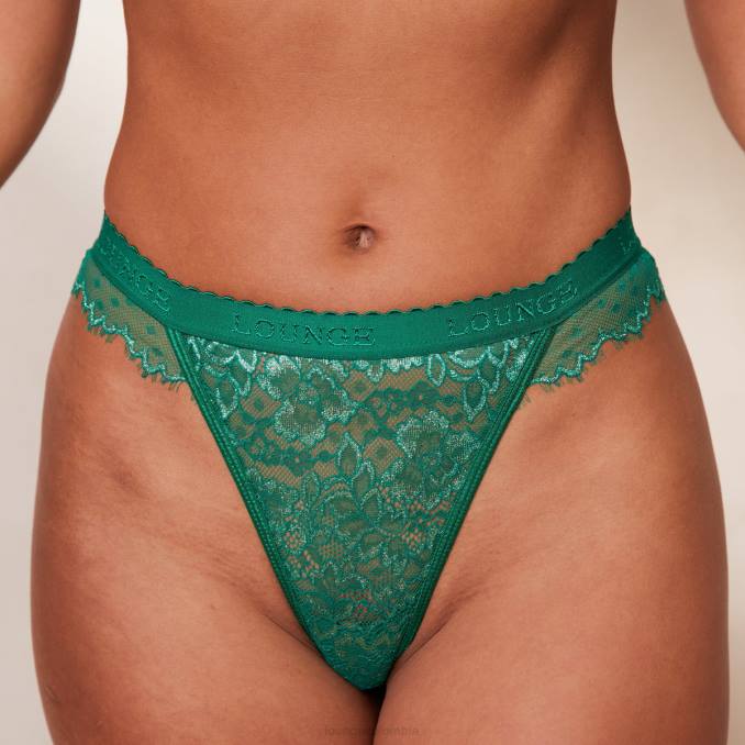 Conjunto de sujetador y tanga/braguita de balcón Wish mujer Esmeralda Lounge ropa interior R88Z101
