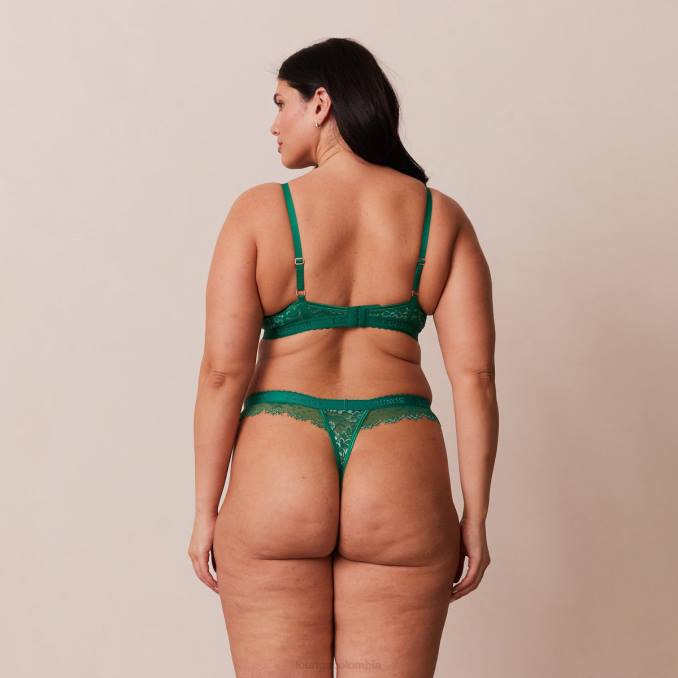 Conjunto de sujetador y tanga/braguita de balcón Wish mujer Esmeralda Lounge ropa interior R88Z101