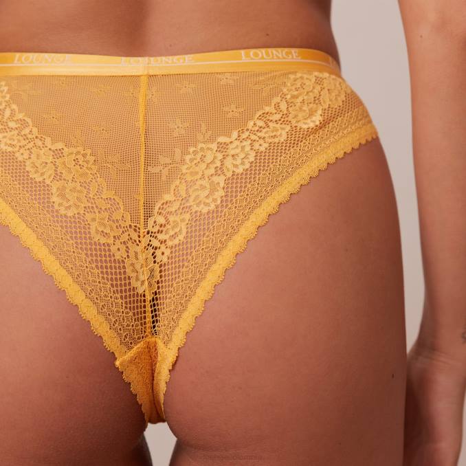 Conjunto de sujetador y tanga/braguitas Liberty Balconette mujer mostaza Lounge ropa interior R88Z46