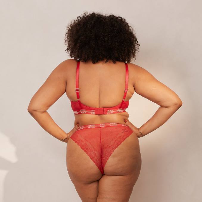 Conjunto de sujetador y tanga/braguitas Vogue Balcón mujer granate Lounge ropa interior R88Z68