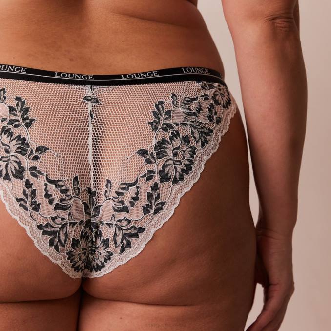 Conjunto de sujetador y tanga/braguitas de lujo para balcón mujer negro Lounge ropa interior R88Z4