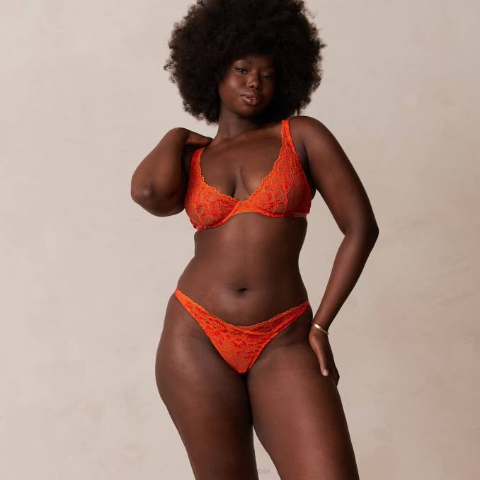 Conjunto de sujetador y tanga/braguitas de lujo para balcón mujer rojo Lounge ropa interior R88Z49