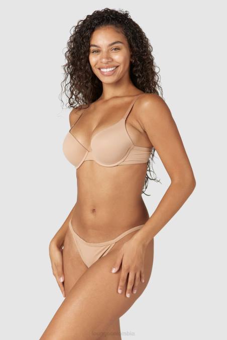 Conjunto sculpt push-up de camiseta, sujetador y tanga/braguita mujer Miel Lounge ropa interior R88Z79