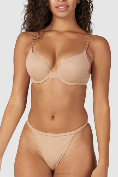Conjunto sculpt push-up de camiseta, sujetador y tanga/braguita mujer Miel Lounge ropa interior R88Z79