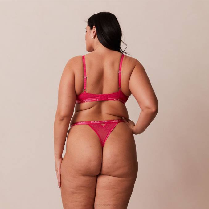 conjunto de sujetador y tanga royal balconette mujer Rosa caliente Lounge ropa interior R88Z56
