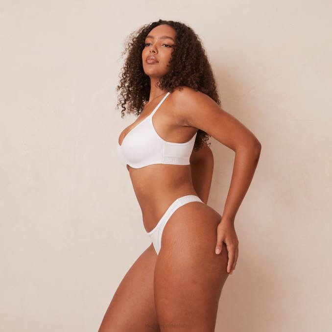 elegante conjunto de sujetador y tanga/braguitas mujer blanco Lounge ropa interior R88Z105