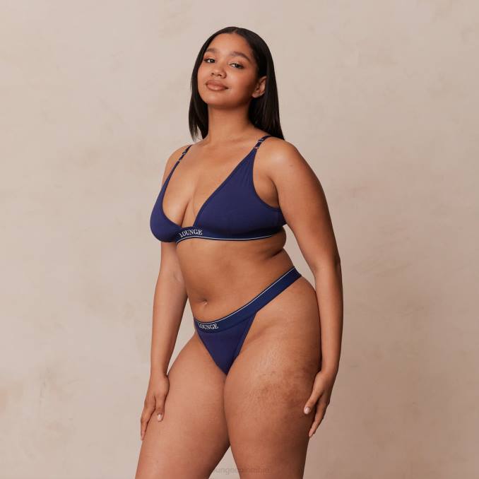 Conjunto de sujetador triangular minimalista y tanga/braguitas de bambú mujer Armada Lounge ropa interior R88Z217