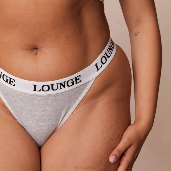 Conjunto de sujetador triangular y tanga/braguitas de bambú mujer gris Lounge ropa interior R88Z202