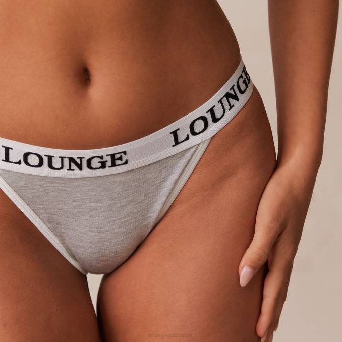Conjunto de sujetador triangular y tanga/braguitas de bambú mujer gris Lounge ropa interior R88Z202