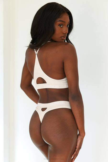 Conjunto de sujetador y tanga/braguitas sin costuras mujer avena Lounge ropa interior R88Z191