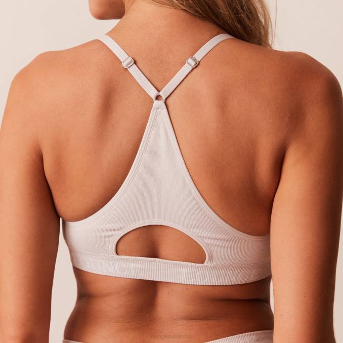 Conjunto de sujetador y tanga/braguitas sin costuras mujer crema Lounge ropa interior R88Z220