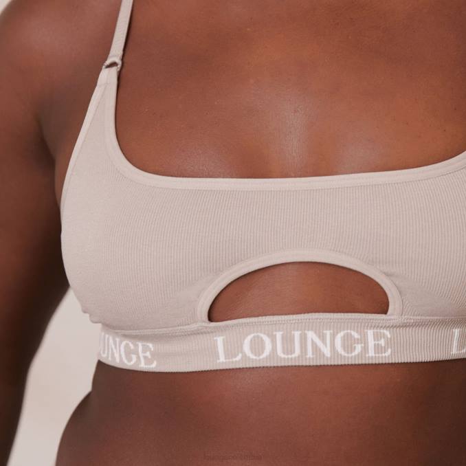 Conjunto de sujetador y tanga/braguitas sin costuras mujer visón Lounge ropa interior R88Z190