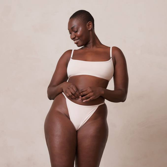 Conjunto esencial de bralette y tanga/braguita. mujer Rosa Rosa Lounge ropa interior R88Z182