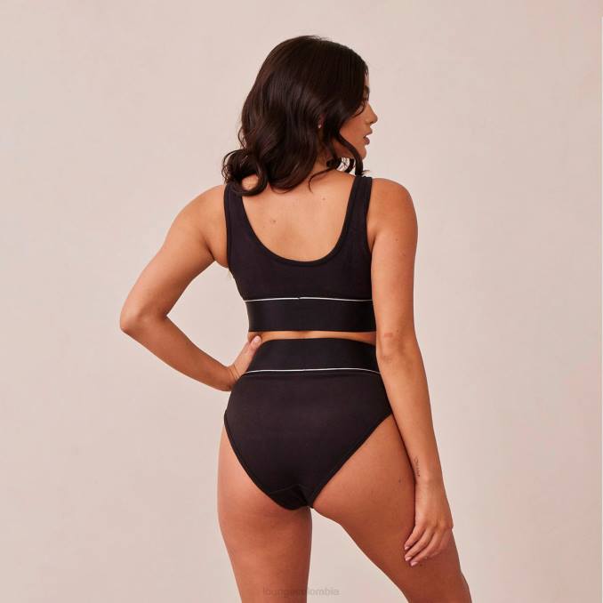 conjunto bralette y braguita mujer negro Lounge ropa interior R88Z232