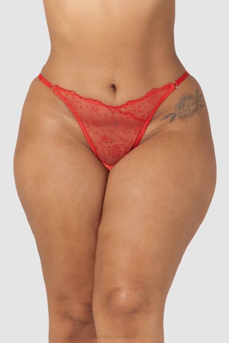 calzoncillos ceñidos con espalda abierta mujer rojo Lounge ropa interior R88Z254