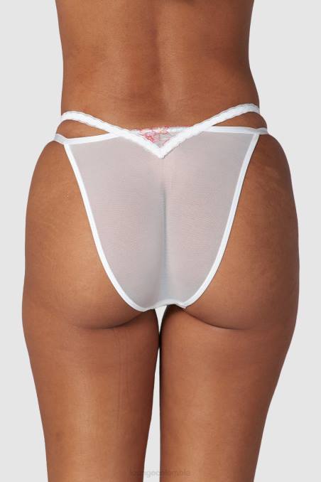 calzoncillos con bordado de florecitas mujer blanco Lounge ropa interior R88Z282