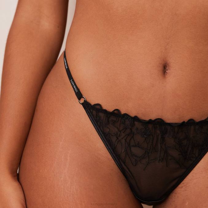 ilustración tanga mujer negro Lounge ropa interior R88Z300