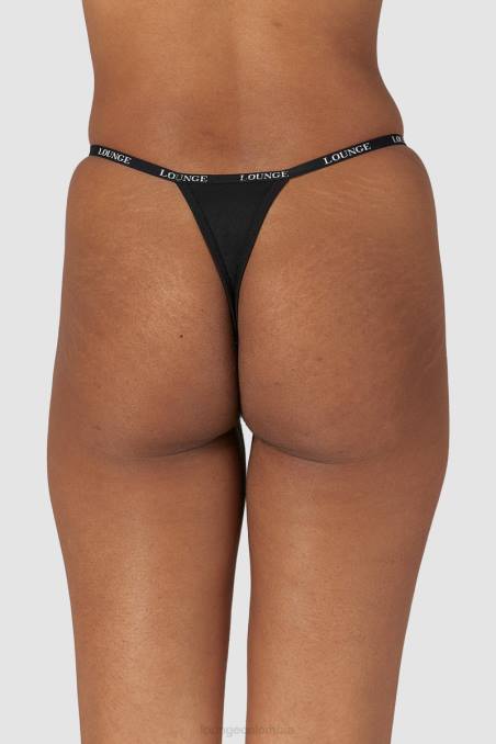 tanga clasico liso mujer negro Lounge ropa interior R88Z558