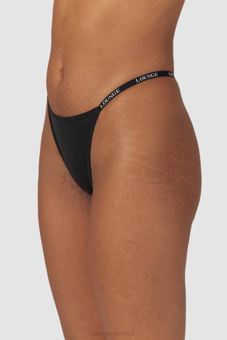 tanga clasico liso mujer negro Lounge ropa interior R88Z558
