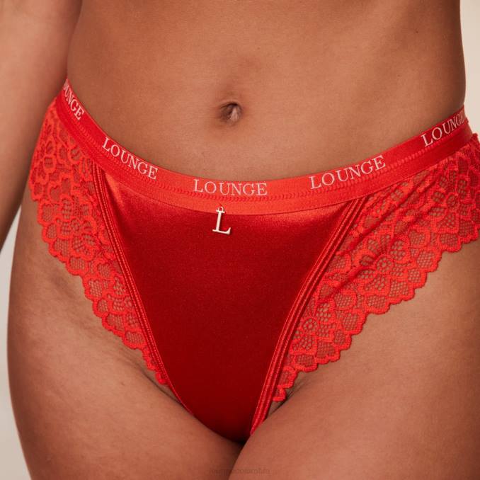tanga de seda mujer rojo Lounge ropa interior R88Z639