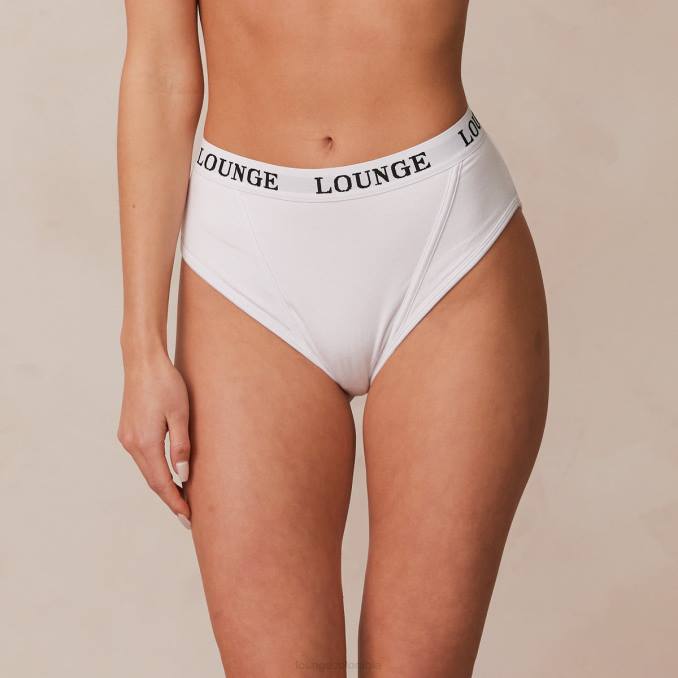 calzoncillos básicos de bambú mujer blanco Lounge ropa interior R88Z432