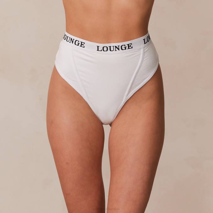 tanga básica de bambú mujer blanco Lounge ropa interior R88Z384