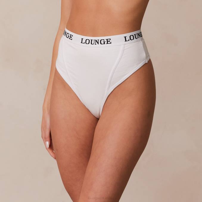 tanga básica de bambú mujer blanco Lounge ropa interior R88Z384