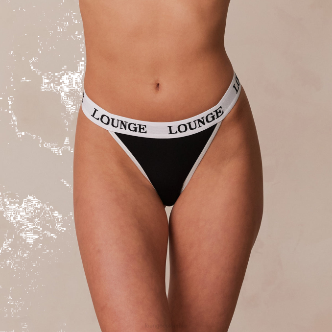 tanga triangular de bambú mujer negro Lounge ropa interior R88Z438