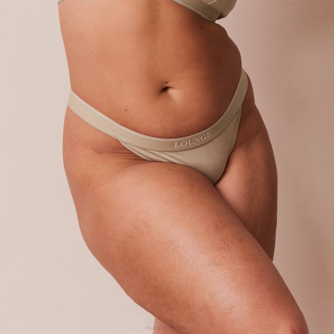 tanga triangular minimalista de bambú mujer aceituna Lounge ropa interior R88Z406