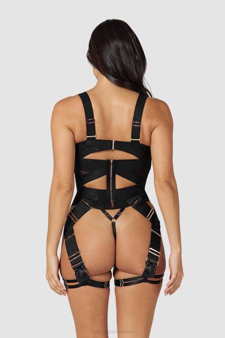 conjunto íntimo livia mujer negro Lounge ropa interior R88Z565