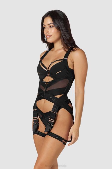 conjunto íntimo livia mujer negro Lounge ropa interior R88Z565