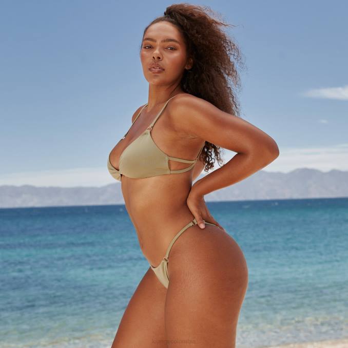 braguitas de bikini esenciales mujer aceituna Lounge trajes de baño R88Z1005